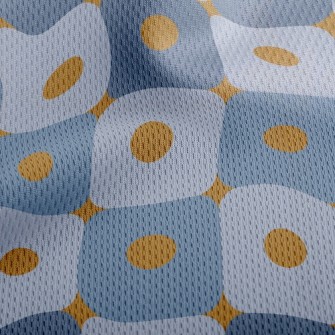 Orange Polka Dot Square Athletic Mesh Flat Back