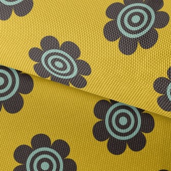 Black Spiral Sunflower Waterproof Oxford