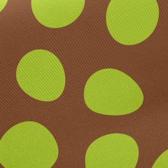 Trendy Mustard Green Dots Twill
