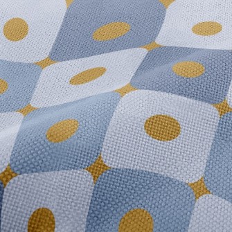 Orange Polka Dot Square Performance Linen