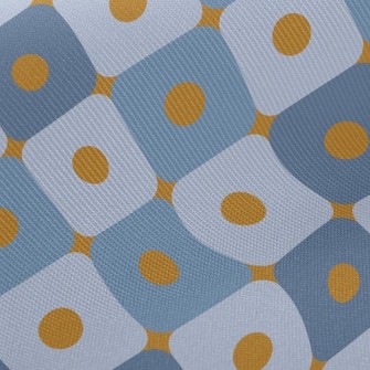 Orange Polka Dot Square Twill