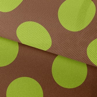 Trendy Mustard Green Dots Waterproof Oxford