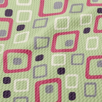 Geometric Square Cube Birdseye Piqué