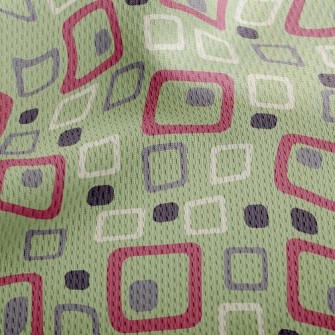 Geometric Square Cube Athletic Mesh Flat Back