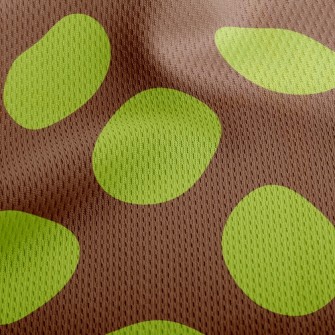 Trendy Mustard Green Dots Athletic Mesh Flat Back