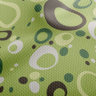 Variable Size Dots Athletic Mesh Flat Back