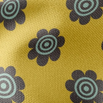 Black Spiral Sunflower Waterproof Canvas