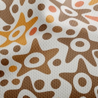Intensive Dots Of Stars Athletic Mesh Flat Back
