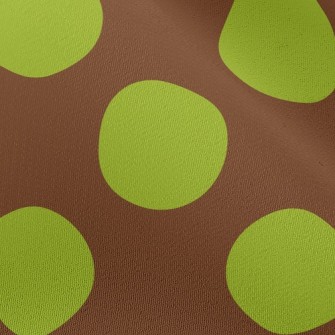Trendy Mustard Green Dots Chiffon
