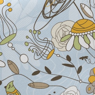 Psychedelic Garden Twill