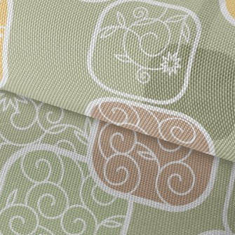 Floral Cubes Waterproof Oxford