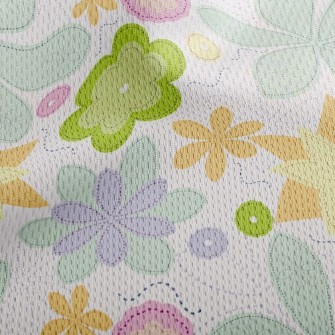 Beautiful Little Floral Athletic Mesh Flat Back