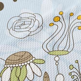 Psychedelic Garden Birdseye Piqué