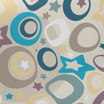 Colorful Stars And Dots Twill