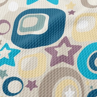 Colorful Stars And Dots Birdseye Piqué