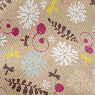 Elegant Flowers And Fruits Standard Corduroy