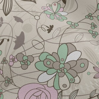Elegant Rustic Floral Chiffon