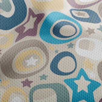 Colorful Stars And Dots Athletic Mesh Flat Back