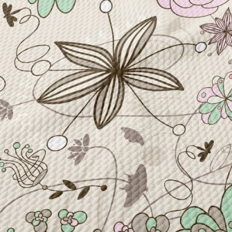 Elegant Rustic Floral Birdseye Piqué