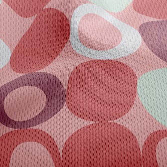 Red Fashion Dots Athletic Mesh Flat Back