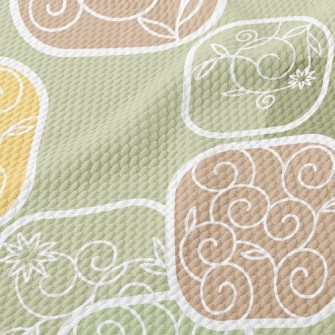 Floral Cubes Birdseye Piqué