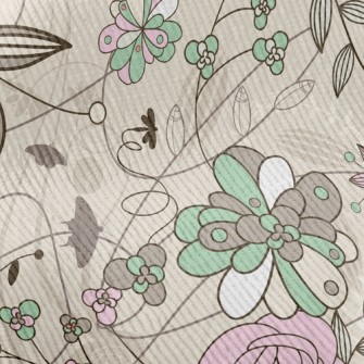 Elegant Rustic Floral Standard Corduroy