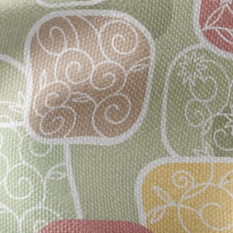 Floral Cubes Waterproof Canvas