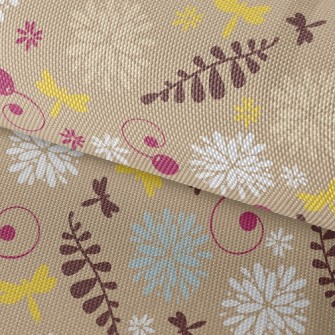 Elegant Flowers And Fruits Waterproof Oxford