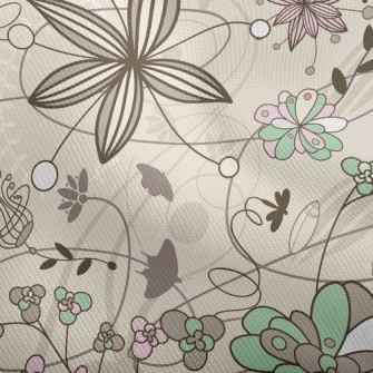 Elegant Rustic Floral Dobby