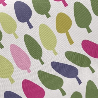 Cute Colorful Tree Twill