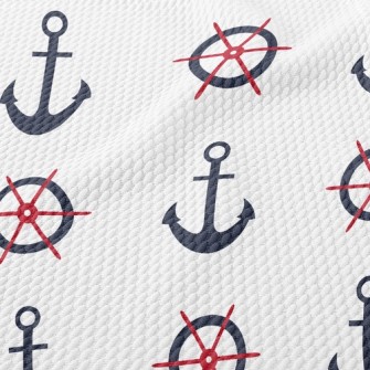 Petite Navy Logo Birdseye Piqué