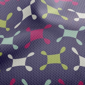 Simple Block Combination Athletic Mesh Flat Back