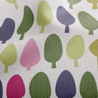 Cute Colorful Tree Athletic Mesh Flat Back