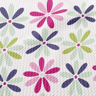 Three-Color Shades Of Floral Birdseye Piqué