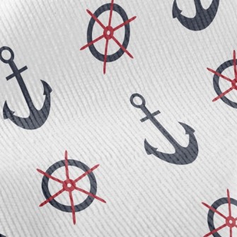 Petite Navy Logo Standard Corduroy
