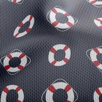 Mini Life Buoy Athletic Mesh Flat Back
