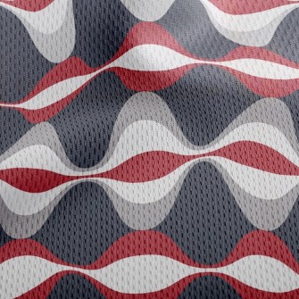 Weird Wave Athletic Mesh Flat Back