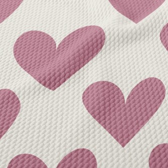 Popular Cute Big Heart Birdseye Piqué