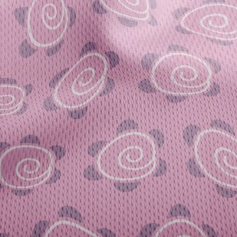 Swirl Dot Florets Athletic Mesh Flat Back