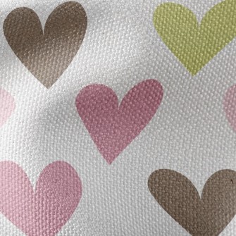 Colorful Little Hearts Waterproof Canvas