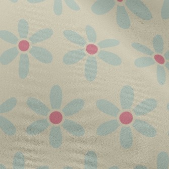 Polka Dot Blue Flower Chiffon