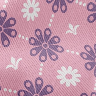 Two-Color Romantic Flower Standard Corduroy