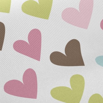 Colorful Little Hearts Twill