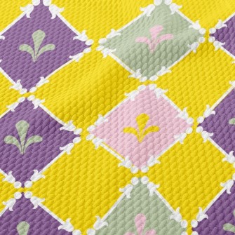 Bright Square Pattern Birdseye Piqué