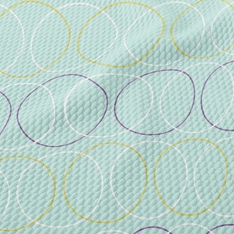 Visual Circle Lines Birdseye Piqué