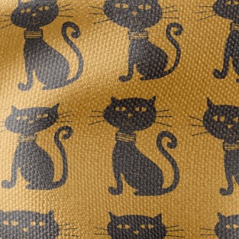 Evil Face Black Cat Waterproof Canvas