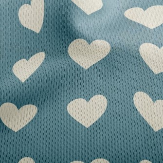 Simple Arrangement Of Hearts Athletic Mesh Flat Back