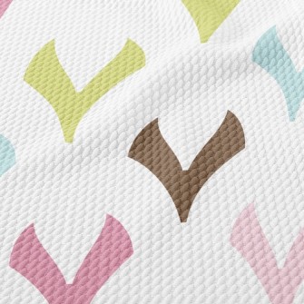 Colorful Geometric Little Hear Birdseye Piqué