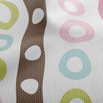 Colorful Dots Athletic Mesh Flat Back