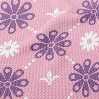 Two-Color Romantic Flower Birdseye Piqué